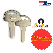 HD56 / X23 Key Blanks for Honda Motorcycles – 10 Pack | Genuine ILCO – Nickel Plated Brass