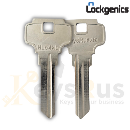 HL54KD Key Blank – Compatible with RW, CN23, LSDA20 – High-Quality Nickel-Plated Brass Blank