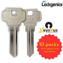 HL54KD Key Blank 10-Pack Premium Nickel-Plated Brass for Residential & Commercial Locks