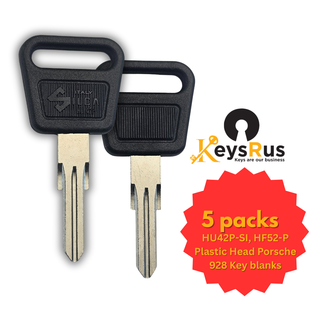 HU42P-SI, HF52-P Plastic Head Porsche 928 Key blank ILCO 5/Pack