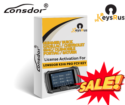 Lonsdor –HUMMER/ BUICK / CADILLAC / CHEVROLET /GMC/OLSMOBILE/ PONTIAC / SATURN  License Activation for K518 Pro FCV Key Programmer