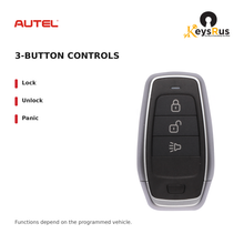 Autel AT003AL Standard 3-Button Universal Smart Key — 3-button controls: Lock, Unlock, Panic