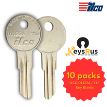 ILCO 01122A / Y12 Key Blanks – 10 Pack | Brass | Compatible with Yale, RV, Toolbox, and Vintage Lock Systems