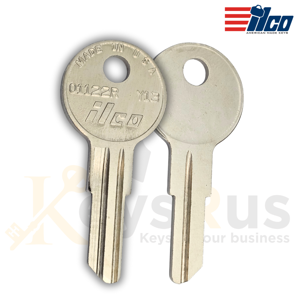 ILCO 01122R / Y13 Key Blanks – 10 Pack | Toolbox & Furniture Keyway | Brass Uncut Blanks