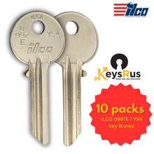 ILCO 0997E / Y54 Key Blanks – 10 Pack | Nickel Plated Brass | Compatible with Yale, Baton, CES & Bell Locks
