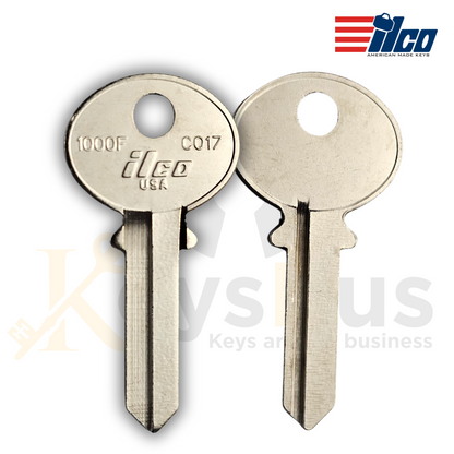 ILCO 1000F / CO17 Key Blanks – 10 Pack | 6-Pin Nickel-Plated Brass Blanks for CCL and Corbin Locks