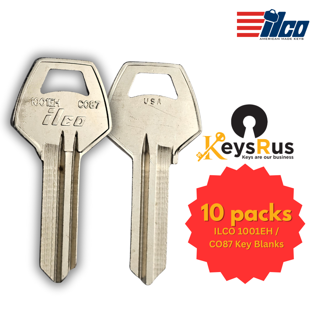 ILCO 1001EH / CO87 Key Blank – EH Section – 5 Pin – Brass – 10 Pack