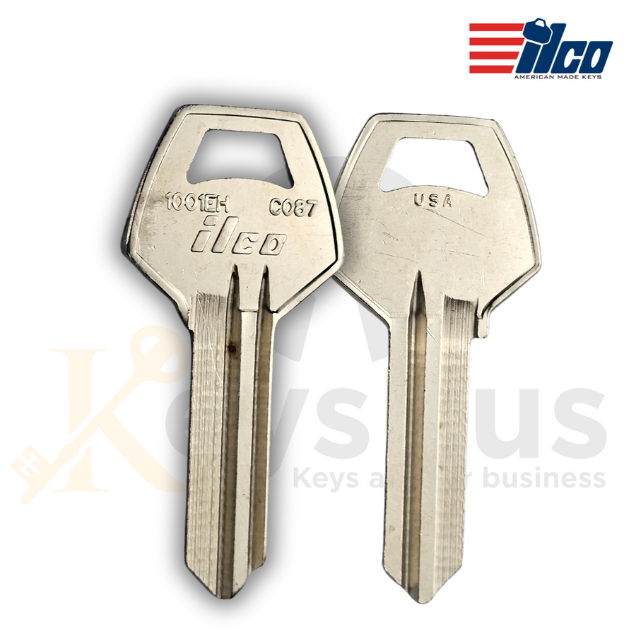 ILCO 1001EH / CO87 Key Blank, EH Section, 5 Pin, Brass, 10 Pack