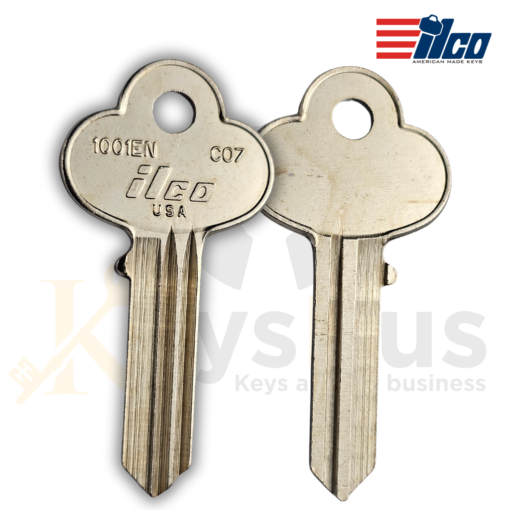ILCO 1001EN / CO7 Key Blanks – 10 Pack | 5-Pin Nickel-Plated Key Blank for Corbin, Diamond, First Watch, and Loxem