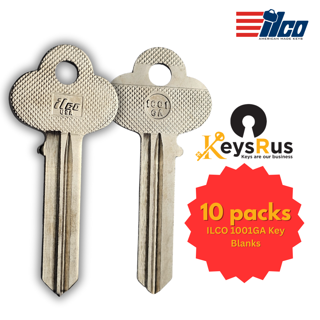 ILCO 1001GA Key Blank 10/pack