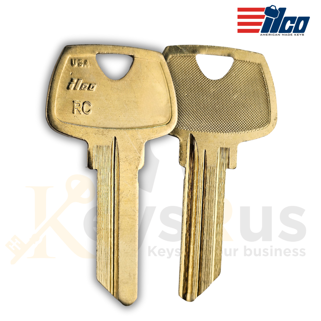 ILCO 1007RC Key Blanks – 10 Pack | 5-Pin RC Section Key for Sargent Locks | Nickel-Plated Brass