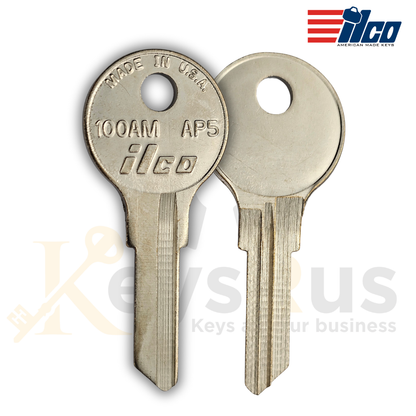ILCO 100AM / AP5 Key Blanks – 10 Pack | Nickel Plated Brass | Master Key Compatible with Chicago, Diebold, Mosler, Steelcase & Trimark