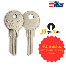 ILCO 103AM / AP3 Key Blanks – 10 Pack | Brass | Compatible with Chicago, AMF, Steelcase & More