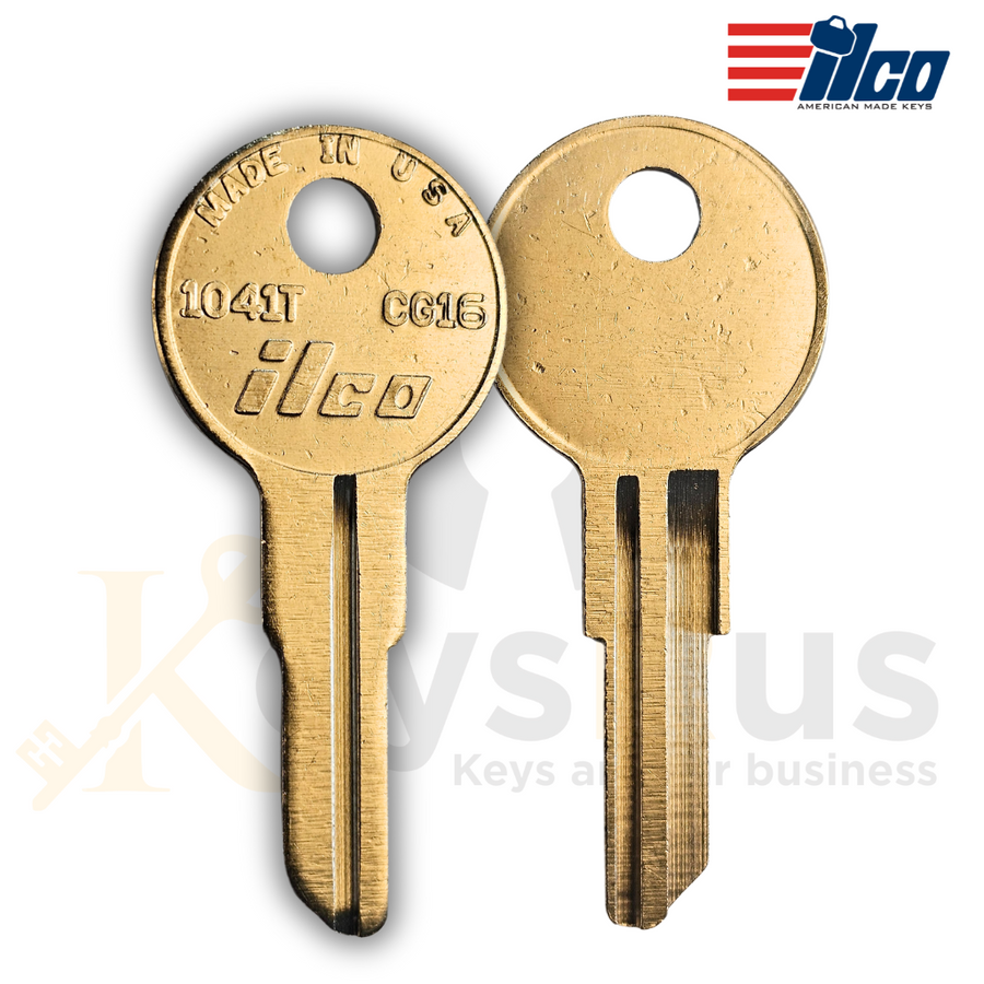 ILCO 1041T / CG16 Key Blanks, 10 Pack, Brass, Compatible with Chicago, Craftsman, Herman Miller, Steelcase, Alarm Locks & More