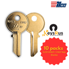 ILCO 1041Y / CG17 Key Blanks – 10 Pack | Brass | Compatible with Chicago, Diebold, Globe Wernicke, Hon, Arctic Cat & More