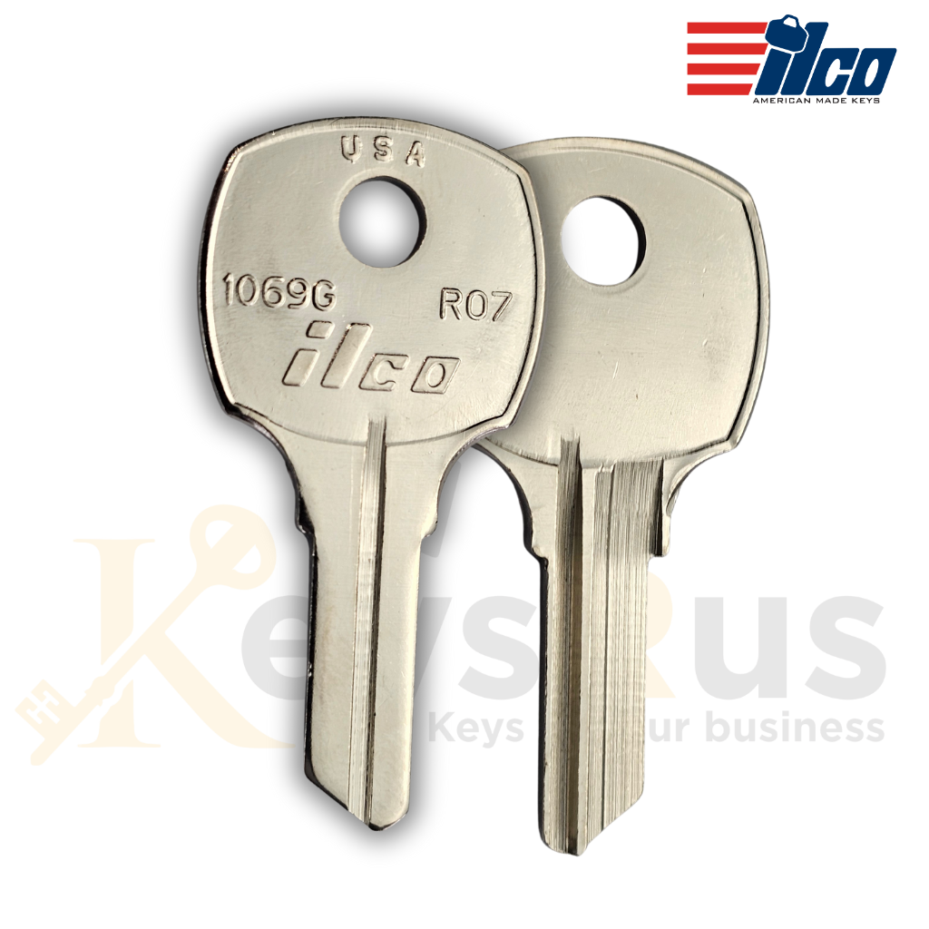 ILCO 1069G / RO7 Cabinet Key Blank – 10/Pack – Keysrus