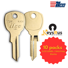 ILCO 1069L / NA14 Key Blanks – 10 Pack | Fits NCL, National Cabinet, American Device, Florence, Mosler, Bommer & More