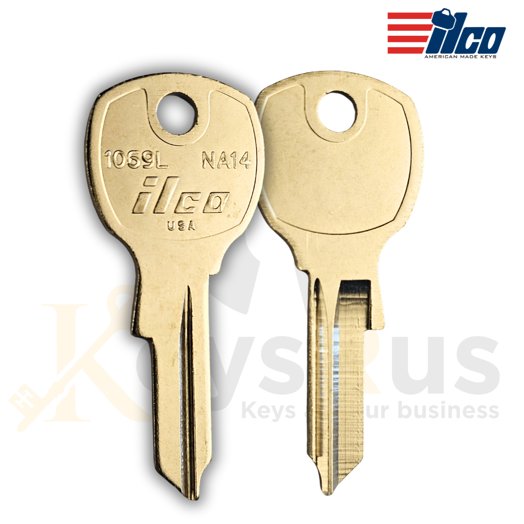 ILCO 1069L / NA14 Key Blanks – 10 Pack | Fits NCL, National Cabinet, American Device, Florence, Mosler, Bommer & More