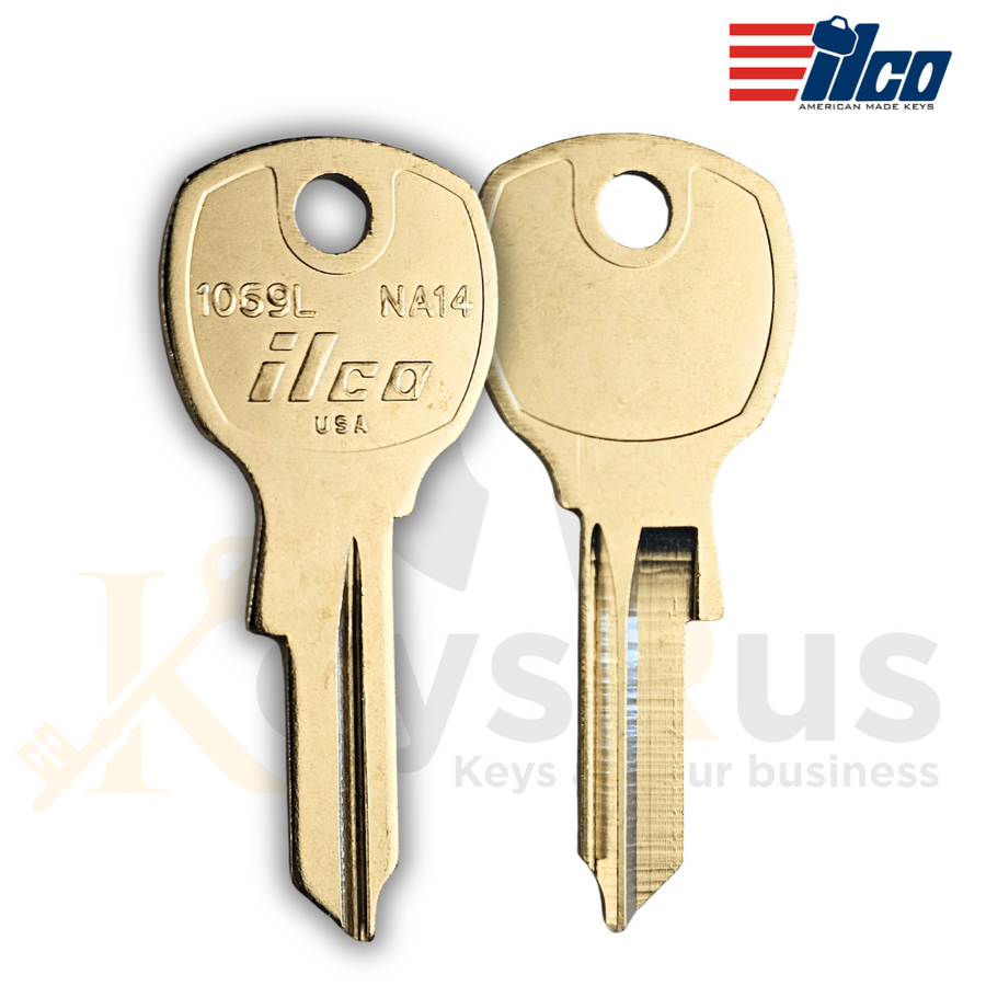 ILCO 1069L / NA14 Key Blanks, 10 Pack, Fits NCL, National Cabinet, American Device, Florence, Mosler, Bommer & More