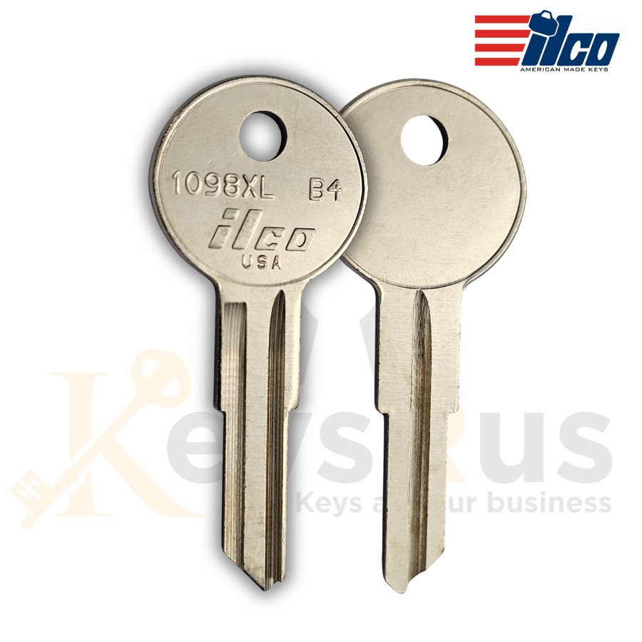 ILCO 1098XL / B4 Construction Equipment Key Blank, 10 pack