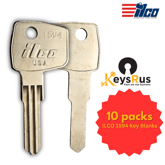 ILCO 1594 Key Blanks – 10 Pack | Fits Canada Post & Lowe & Fletcher Mailbox Locks (21001–23000)