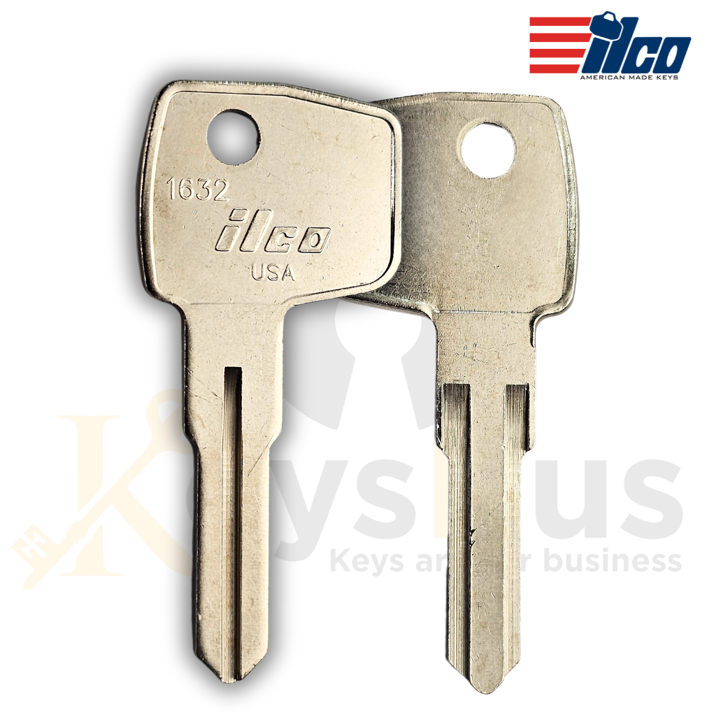 ILCO 1632 Key Blank – Canada Post Mailbox Key – Nickel Plated Brass – 10 Pack
