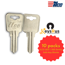 ILCO 1637 / SS5 Sentry Safe Key Blanks – 10 Pack | Precision Nickel-Plated Brass Blanks for Sentry Safe Locks