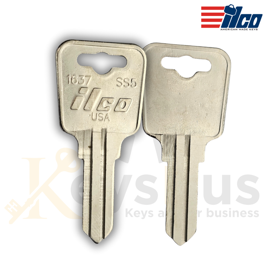 ILCO 1637 / SS5 Sentry Safe Key Blanks, 10 Pack, Precision Nickel-Plated Brass Blanks for Sentry Safe Locks