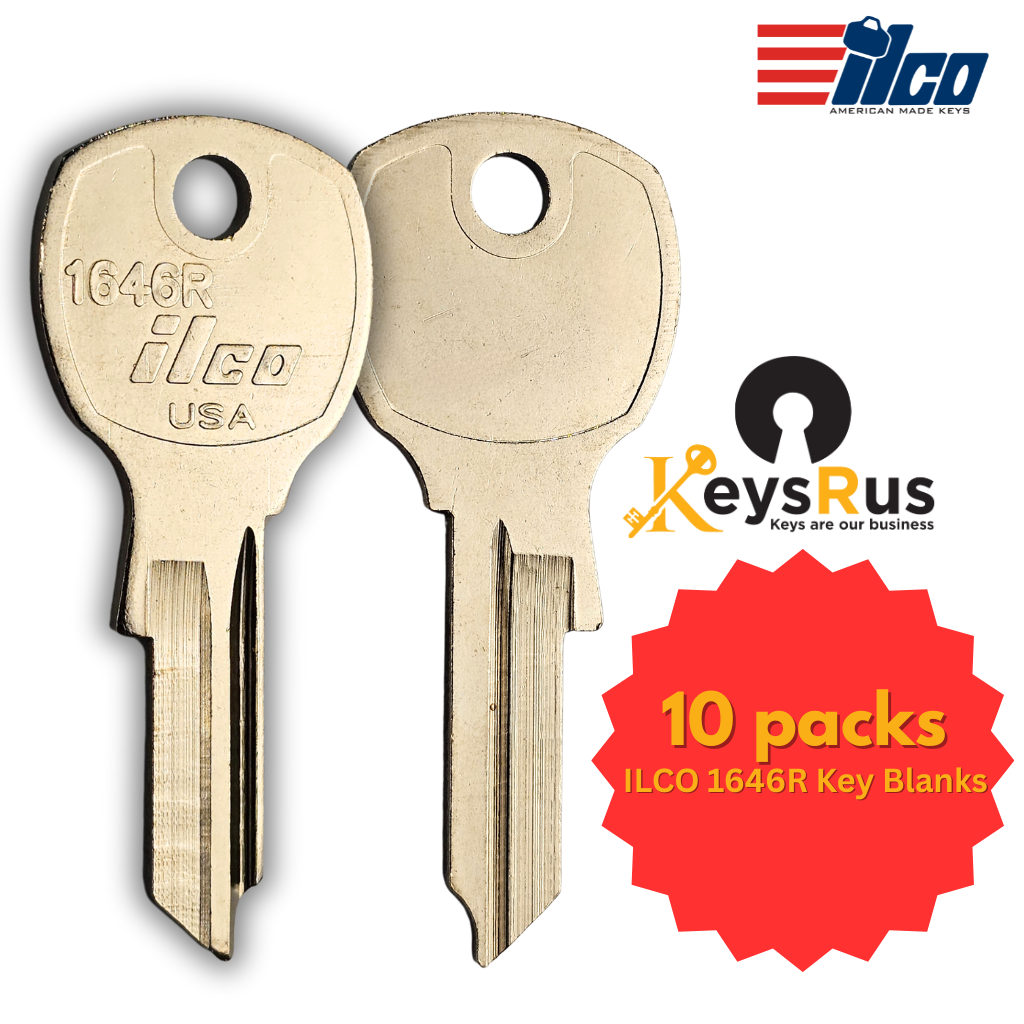ILCO 1646R Key Blanks – 10 Pack | USPS Mailbox Key Blank for CBU, Vital, Salsbury, and More
