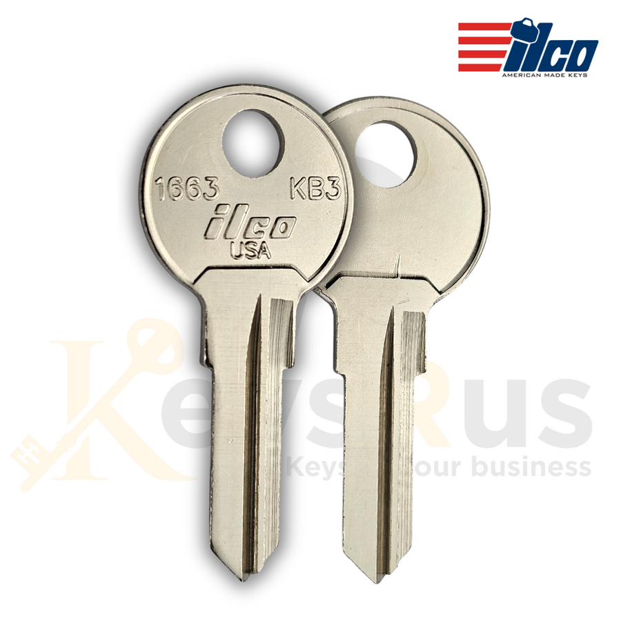 ILCO 1663 / KB3 Key Blank, 10 pack