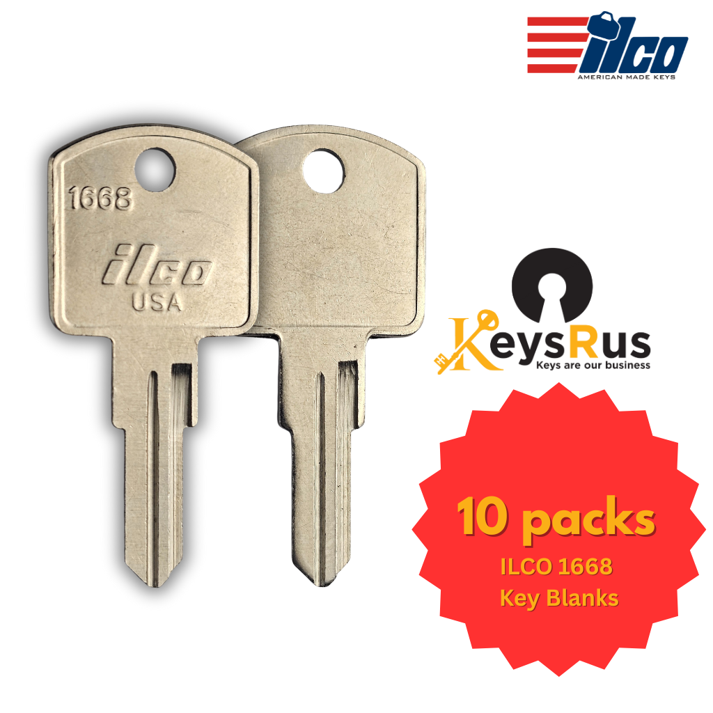 ILCO 1668 / Richelieu 009 Key Blanks – 10 Pack