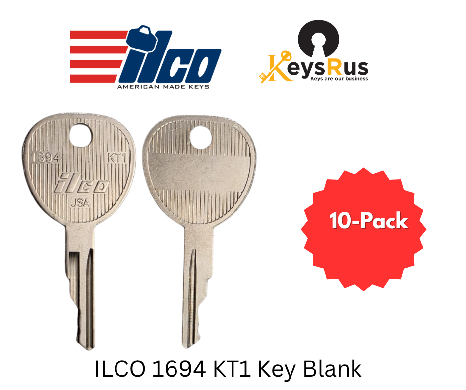 ILCO 1694 KT1 Key Blank – Single / 10 Pack | Kioti Tractor Ignition Key