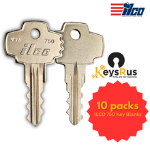 ILCO 750 Key Blanks – 10 Pack | Durable Nickel-Plated Brass Key Blanks for Dominion, Fort, Snap-On & More