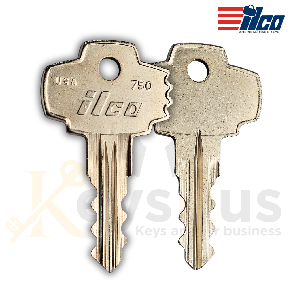 ILCO 750 Key Blanks – 10 Pack | Durable Nickel-Plated Brass Key Blanks for Dominion, Fort, Snap-On & More