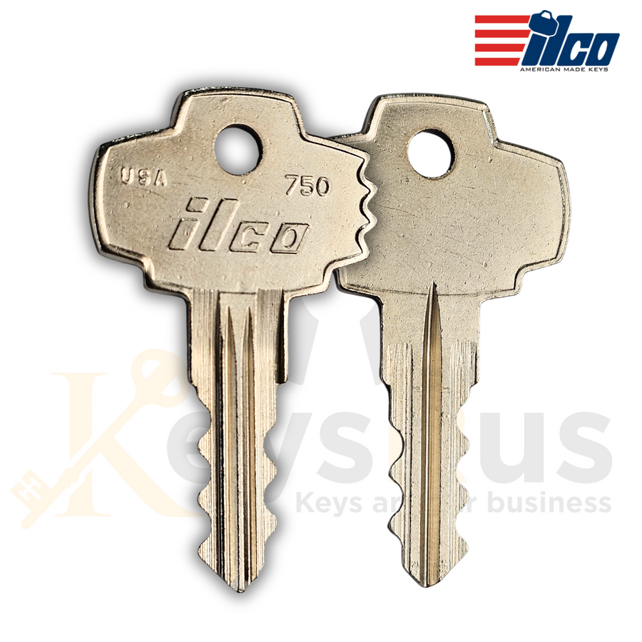 ILCO 750 Key Blanks, 10 Pack, Durable Nickel-Plated Brass Key Blanks for Dominion, Fort, Snap-On & More