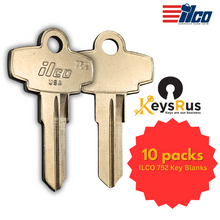 ILCO 752 Key Blanks – 10 Pack | Fits Canada Post, Fort, Craftsman, Polaris, Mac & More – Nickel-Plated Brass – Made in USA