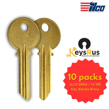 ILCO 999A / Y2-BR Key Blanks – 10 Pack – 6-Pin Brass Keys for Yale Systems