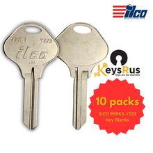 ILCO 999K3 / Y223 Key Blanks – 10 Pack | Compatible with Yale Locks | Nickel-Plated Brass