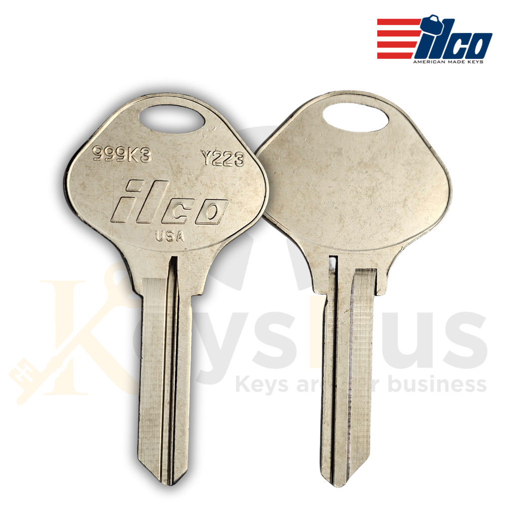 ILCO 999K3 / Y223 Key Blanks – 10 Pack | Compatible with Yale Locks | Nickel-Plated Brass