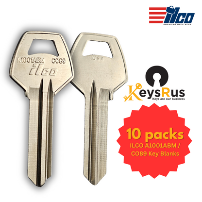 ILCO A1001ABM / CO89 Key Blank – Corbin 6-Pin Bypass – Brass – 10 Pack