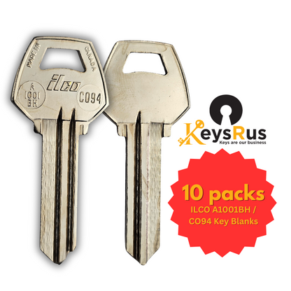 ILCO A1001BH / CO94 Key Blanks – 10 Pack | 6-Pin Key Blanks for Corbin Locks | Nickel-Plated Brass – 59B1 Section