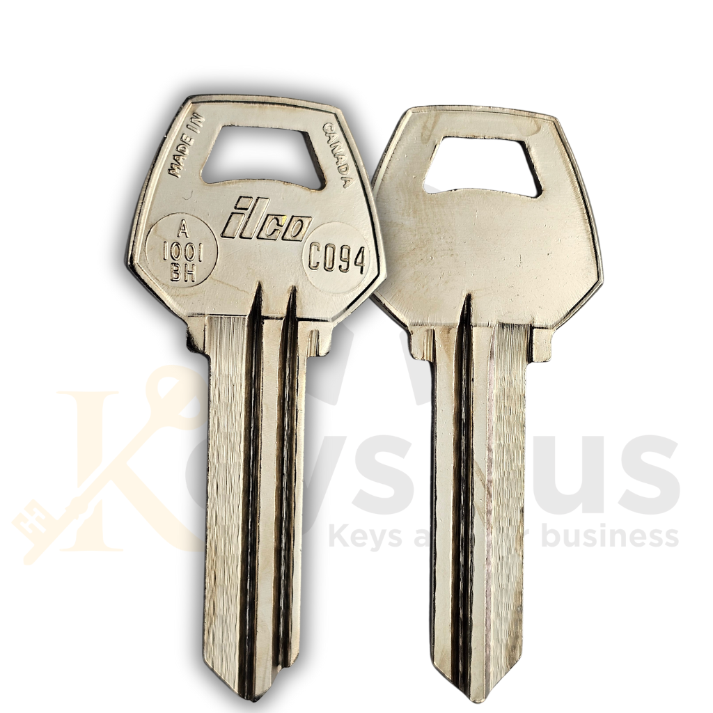 ILCO A1001BH / CO94 Key Blanks – 10 Pack | 6-Pin Key Blanks for Corbin Locks | Nickel-Plated Brass – 59B1 Section