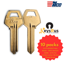 ILCO A1001C1 Key Blank – 59C1 Section CO98 – 6 Pin for Corbin Locks | Nickel Plated Brass | 10 Pack