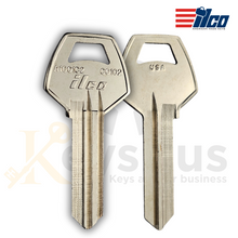 ILCO A1001C2 / CO102 Key Blanks – 59C2 Section – 6 Pin for Corbin Locks | Nickel Plated Brass | 10 Pack