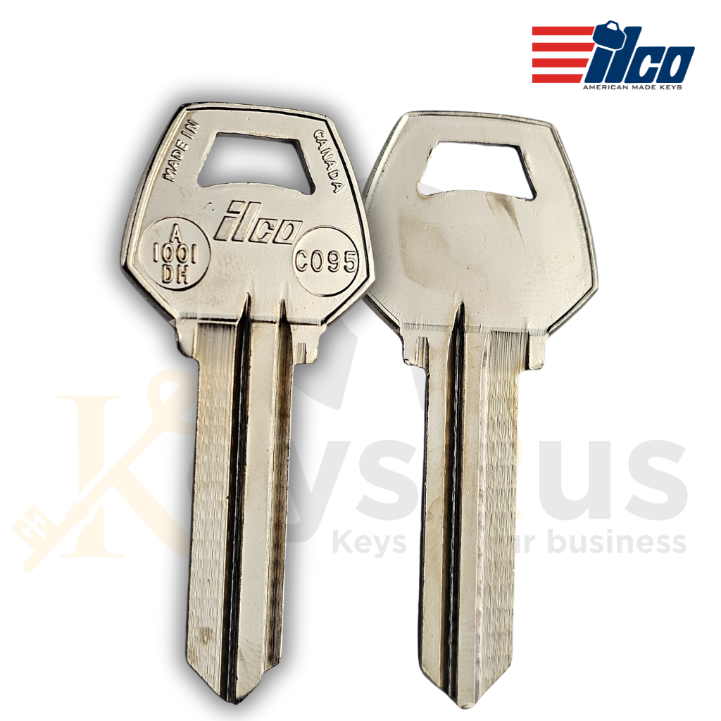 ILCO A1001DH / CO95 Key Blanks – 10 Pack | 6-Pin Key Blanks for Corbin Locks | Nickel-Plated Brass – 59B2 Section