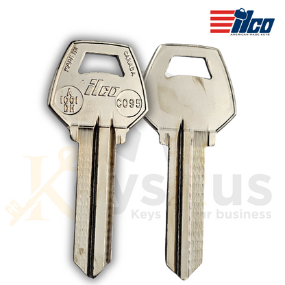 ILCO A1001DH / CO95 Key Blanks – 10 Pack | 6-Pin Key Blanks for Corbin Locks | Nickel-Plated Brass – 59B2 Section