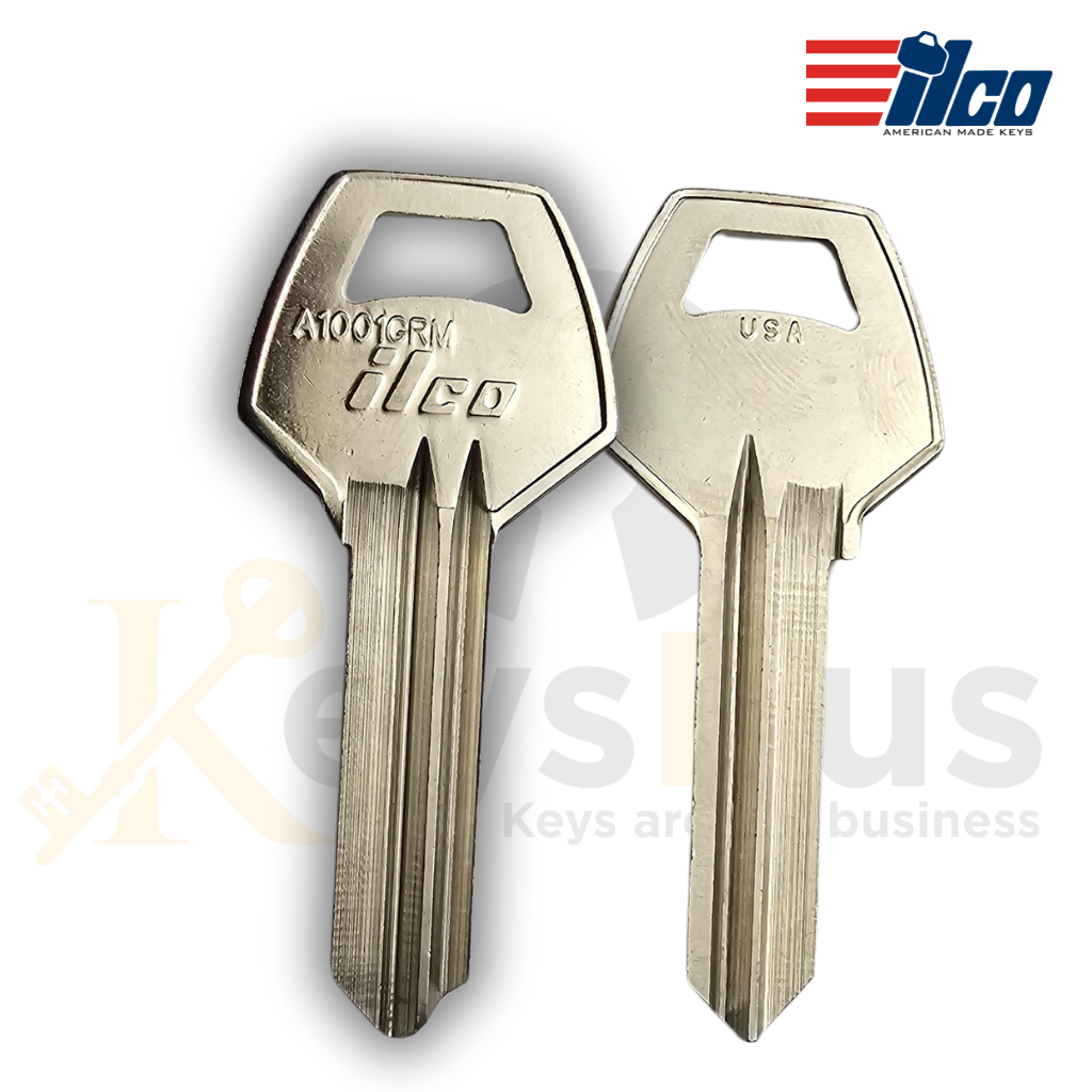 ILCO A1001GRM Key Blanks – 10 Pack | For Corbin Locks | Nickel-Plated Brass