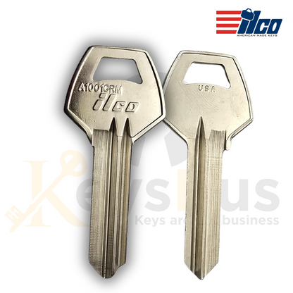 ILCO A1001GRM Key Blanks – 10 Pack | For Corbin Locks | Nickel-Plated Brass