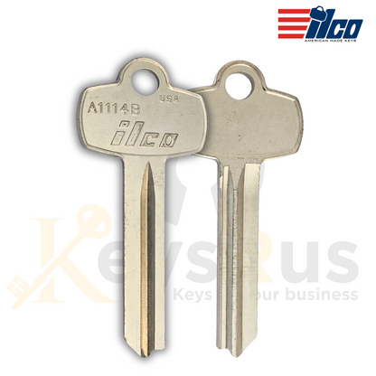 ILCO A1114B Key Blank – 5, 6 & 7 Pin – SFIC Lock – Nickel Silver – 10 Pack