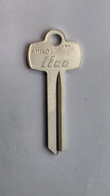 ILCO A1114D SFIC Key Blank – D Section – 5/6/7 Pin – 10/Pack | For Best Type Interchangeable Cores | Nickel Silver